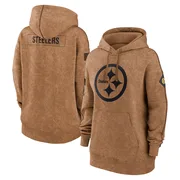 Brown Women's Pittsburgh Steelers 2023 Salute to Service Pullover Hoodie