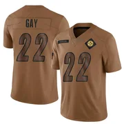 Brown Youth William Gay Pittsburgh Steelers Limited 2023 Salute To Service Jersey