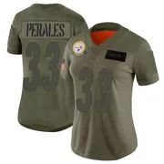 Camo Women's David Perales Pittsburgh Steelers Limited 2019 Salute to Service Jersey