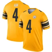 Gold Men's Kyle Allen Pittsburgh Steelers Legend Inverted Jersey