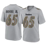 Gray Men's Dan Moore Jr. Pittsburgh Steelers Game Atmosphere Fashion Jersey