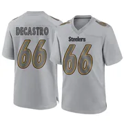 Gray Men's David DeCastro Pittsburgh Steelers Game Atmosphere Fashion Jersey