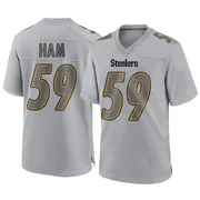 Gray Men's Jack Ham Pittsburgh Steelers Game Atmosphere Fashion Jersey