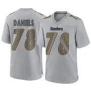 Gray Men's James Daniels Pittsburgh Steelers Game Atmosphere Fashion Jersey