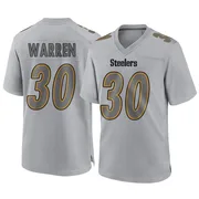 Gray Men's Jaylen Warren Pittsburgh Steelers Game Atmosphere Fashion Jersey