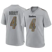 Gray Men's Jordan Berry Pittsburgh Steelers Game Atmosphere Fashion Jersey