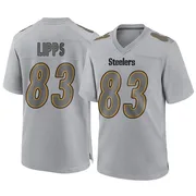 Gray Men's Louis Lipps Pittsburgh Steelers Game Atmosphere Fashion Jersey