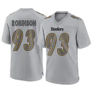 Gray Men's Mark Robinson Pittsburgh Steelers Game Atmosphere Fashion Jersey