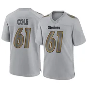 Gray Men's Mason Cole Pittsburgh Steelers Game Atmosphere Fashion Jersey