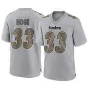 Gray Men's Merril Hoge Pittsburgh Steelers Game Atmosphere Fashion Jersey