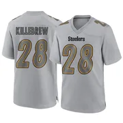 Gray Men's Miles Killebrew Pittsburgh Steelers Game Atmosphere Fashion Jersey