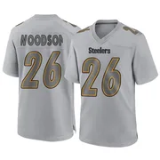 Gray Men's Rod Woodson Pittsburgh Steelers Game Atmosphere Fashion Jersey