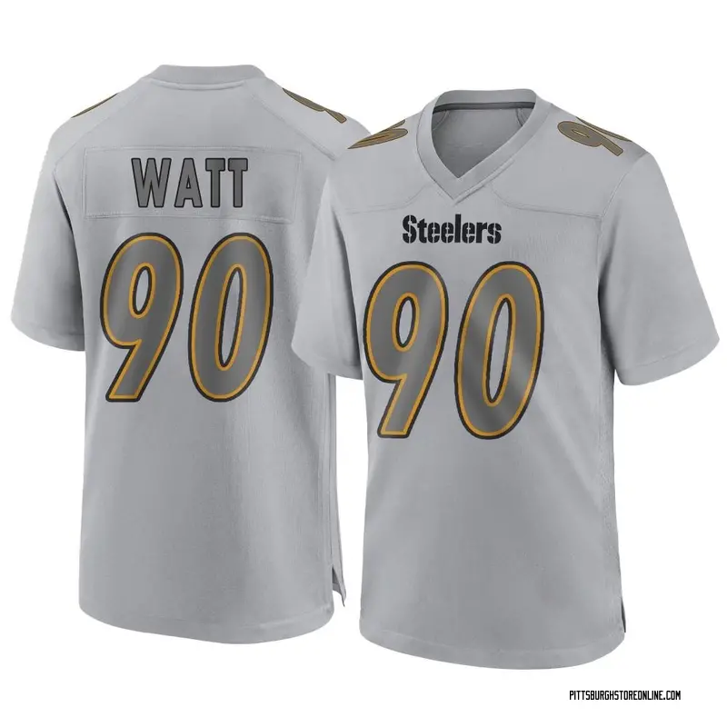 Nike Youth Pittsburgh Steelers T.J. Watt #90 Atmosphere Grey Game Jersey