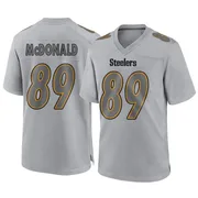 Gray Men's Vance McDonald Pittsburgh Steelers Game Atmosphere Fashion Jersey