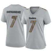 Gray Women's Ben Roethlisberger Pittsburgh Steelers Game Atmosphere Fashion Jersey