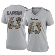 Gray Women's Dermontti Dawson Pittsburgh Steelers Game Atmosphere Fashion Jersey