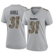 Gray Women's Donnie Shell Pittsburgh Steelers Game Atmosphere Fashion Jersey