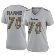 Gray Women's Ernie Stautner Pittsburgh Steelers Game Atmosphere Fashion Jersey