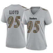 Gray Women's Greg Lloyd Pittsburgh Steelers Game Atmosphere Fashion Jersey