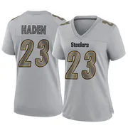 Gray Women's Joe Haden Pittsburgh Steelers Game Atmosphere Fashion Jersey