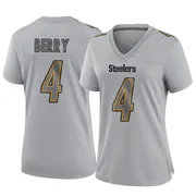 Gray Women's Jordan Berry Pittsburgh Steelers Game Atmosphere Fashion Jersey