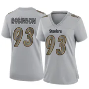 Gray Women's Mark Robinson Pittsburgh Steelers Game Atmosphere Fashion Jersey