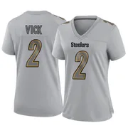 Gray Women's Mike Vick Pittsburgh Steelers Game Atmosphere Fashion Jersey