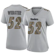 Gray Women's Mike Webster Pittsburgh Steelers Game Atmosphere Fashion Jersey