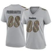 Gray Women's Pat Freiermuth Pittsburgh Steelers Game Atmosphere Fashion Jersey