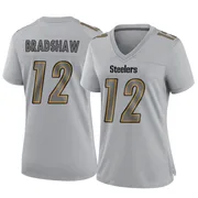 Gray Women's Terry Bradshaw Pittsburgh Steelers Game Atmosphere Fashion Jersey