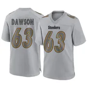 Gray Youth Dermontti Dawson Pittsburgh Steelers Game Atmosphere Fashion Jersey