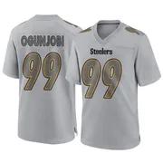 Gray Youth Larry Ogunjobi Pittsburgh Steelers Game Atmosphere Fashion Jersey