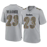 Gray Youth Mike Wagner Pittsburgh Steelers Game Atmosphere Fashion Jersey