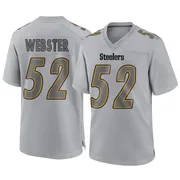 Gray Youth Mike Webster Pittsburgh Steelers Game Atmosphere Fashion Jersey