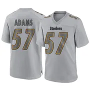 Gray Youth Montravius Adams Pittsburgh Steelers Game Atmosphere Fashion Jersey