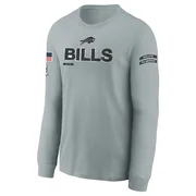 Gray Youth Pittsburgh Steelers 2024 Salute To Service Long Sleeve T-Shirt