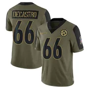 Olive Men's David DeCastro Pittsburgh Steelers Limited 2021 Salute To Service Jersey