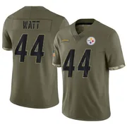 Olive Men's Derek Watt Pittsburgh Steelers Limited 2022 Salute To Service Jersey