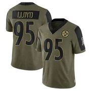 Olive Men's Greg Lloyd Pittsburgh Steelers Limited 2021 Salute To Service Jersey