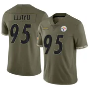 Olive Men's Greg Lloyd Pittsburgh Steelers Limited 2022 Salute To Service Jersey