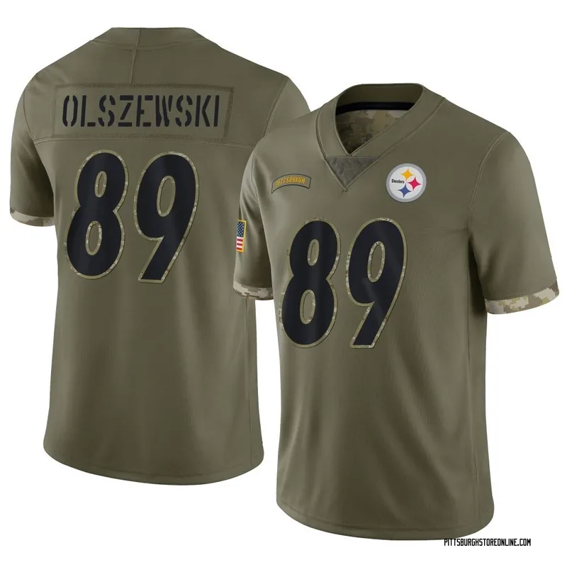 Gunner Olszewski Pittsburgh Steelers Men's Black Name & Number Logo T-Shirt  