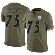 Olive Men's Joe Greene Pittsburgh Steelers Limited 2022 Salute To Service Jersey