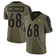 Olive Men's L.C. Greenwood Pittsburgh Steelers Limited 2021 Salute To Service Jersey