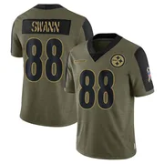 Olive Men's Lynn Swann Pittsburgh Steelers Limited 2021 Salute To Service Jersey