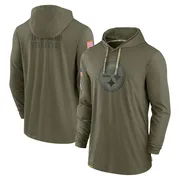 Olive Men's Pittsburgh Steelers 2022 Salute to Service Tonal Pullover Hoodie