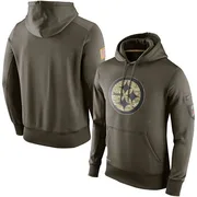 Olive Men's Pittsburgh Steelers Salute to Service KO Performance Hoodie