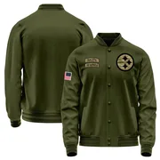 Olive Men's Pittsburgh Steelers Salute to Service Sideline Performance Jacket