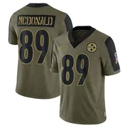 Olive Men's Vance McDonald Pittsburgh Steelers Limited 2021 Salute To Service Jersey