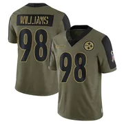 Olive Men's Vince Williams Pittsburgh Steelers Limited 2021 Salute To Service Jersey