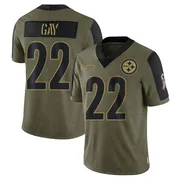 Olive Men's William Gay Pittsburgh Steelers Limited 2021 Salute To Service Jersey